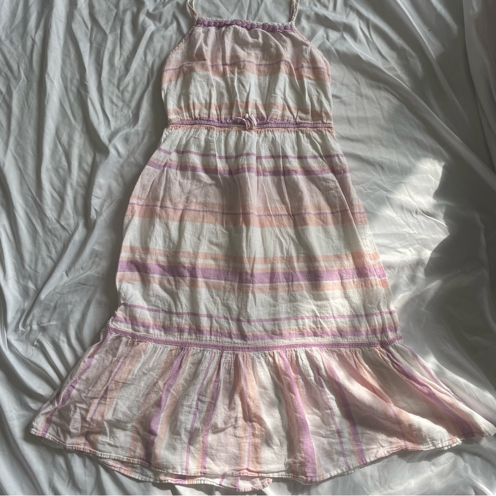 Cat and Jack Pink and Yellow Striped Dress